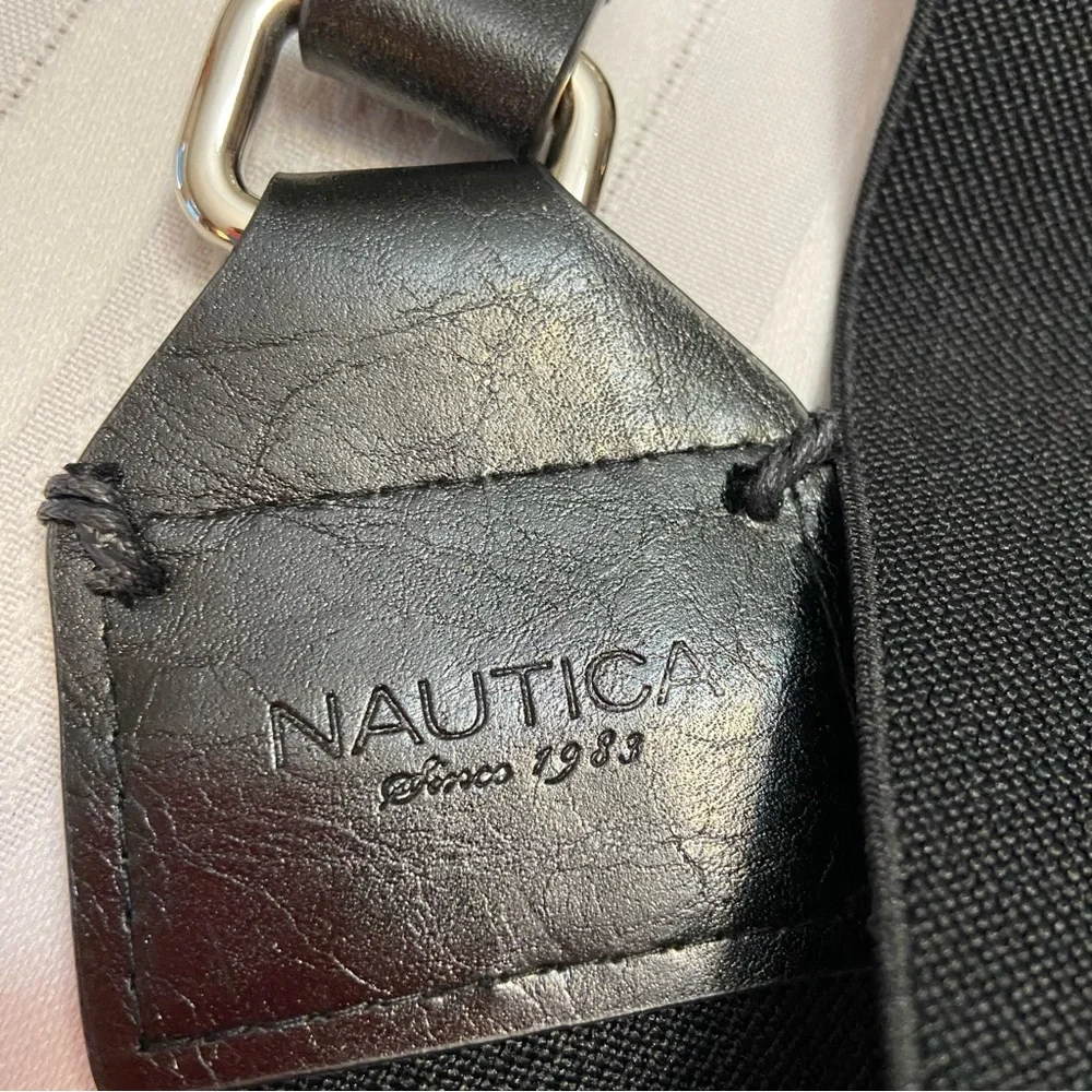 NAUTICA Black Wide Stretch Womens Belt - S/M - Excellent Used Condition!